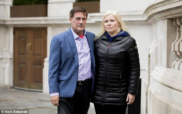 Herve and Tiina after Daily Mail interview