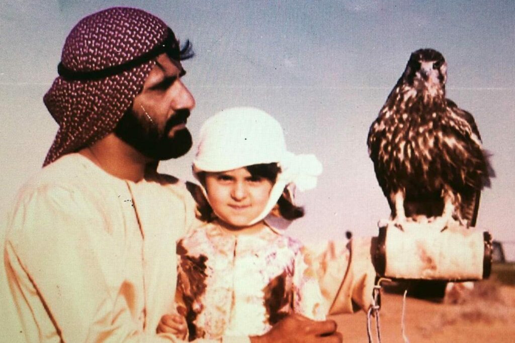 Sheikh Mohammed with Manal, his daughter with Banna
